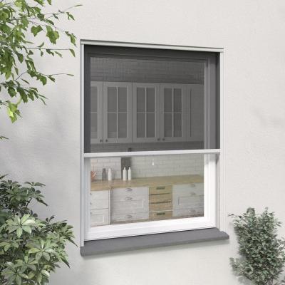 Moustiquaire enroulable fen&ecirc;tre - Verticale - Alu - Blanc - 80x100cm 