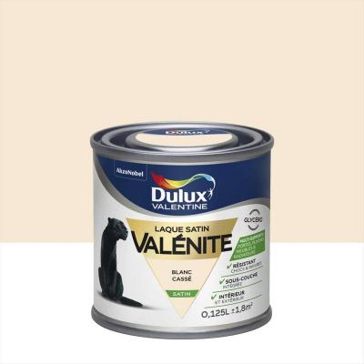 AKZONOBEL Testeur Laque Satin Dulux Valentine Val&eacute;nite Blanc cass&eacute; 0,125 l