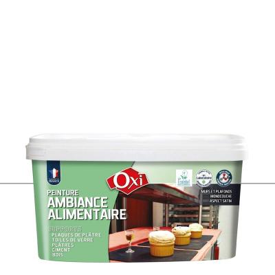 OXI Peinture mur, plafond blanc satin  Milieu alimentaire 2.5l