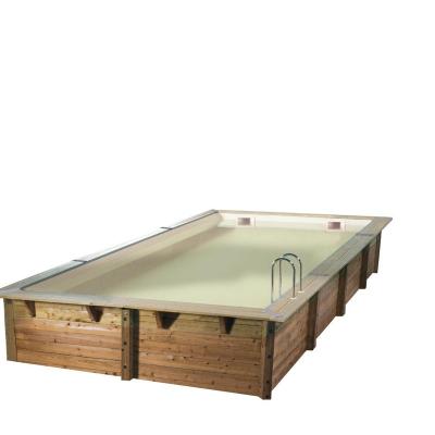 UBBINK GARDEN Piscine, bois Ouessant UBBINK, rectangulaire x L.4.3 x l.3 x H.1.26 m