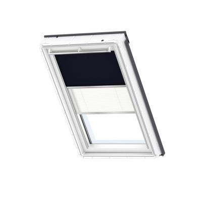 VELUX  Store Original Duo Occultant Bleu Fonc&eacute;, Cadre Argent&eacute;, DFD M06