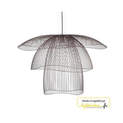 FORESTIER Suspension Papillon Large m&eacute;tal rose / &Oslash; 100 cm - 