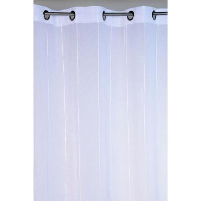 Voilage filtrage de la lumi&egrave;re, Calvi blanc l.240 x H.260 cm