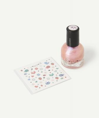 ROSAJOU Vernis rose magic et planche de tatouages - TU
