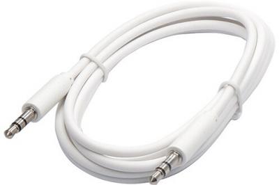 TEMIUM C&acirc;ble  jack 3.5 mm m&acirc;le vers 3.5 mm m&acirc;le Cordon 1.5 m Blanc