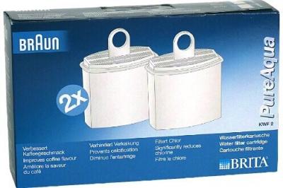 BRAUN  - kwf2 - Pack de 2 cartouches filtrantes &agrave; eau brita pureaqua