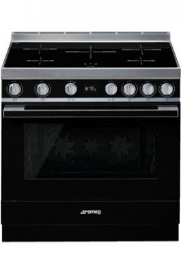 SMEG PORTOFINO 90cm INDUCTION NOIR - CPF9IPBL
