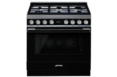 SMEG Piano de cuisson  PORTOFINO 90cm MIXTE NOIR - CPF9GPBL