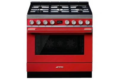 SMEG PORTOFINO 90cm MIXTE ROUGE - CPF9GPR