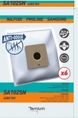 TEMIUM Sac aspirateur  SA102SN ANTI-ODEUR 6 SACS