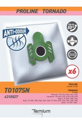 TEMIUM Sac aspirateur  TO107SN anti-odeur 6 sacs