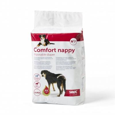 SAVIC Couches jetables  Comfort Nappy pour chien - taille 7, 12 couches