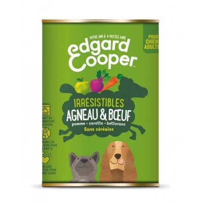 EDGARD & COOPER Boite Naturelle Chien 400g Agneau-Boeuf frais