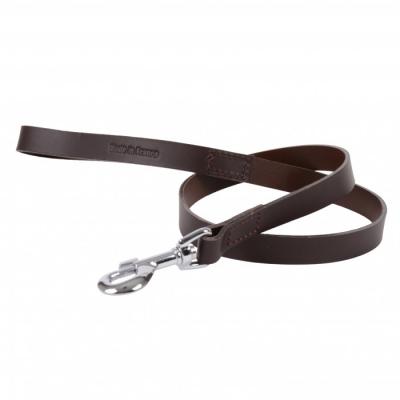 MARTIN SELLIER Laisse pour chien bords arrondis marron 100cm 