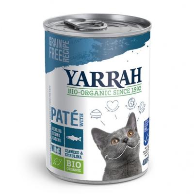 YARRAH  - Aliment Humide en Bo&icirc;te pour Chat au Poisson Bio - 12 x 400 g