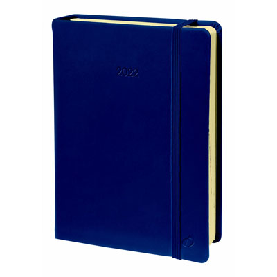 QUO VADIS Agenda de poche semainier affaires Fas Silk - 10 x 15 cm - fermeture &eacute;lastique - bleu marine