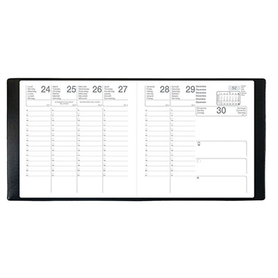 NODATA Agenda semainier Orph&eacute;e ML SELECTION - 16 x 16 cm - Noir - 2027