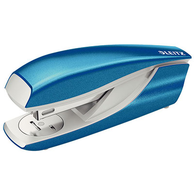LEITZ   agrafeuse nexxt wow 5502, bleu m&eacute;tallique,sous blister noir