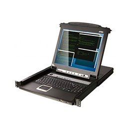 ATEN  CL5708M-AT-FG Console Ecran LCD 17"" + Clavier + Trackball AZERTY