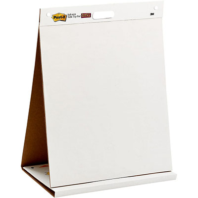 POST IT POST-IT Bloc de 20 feuilles auto-adh&eacute;sives blanches - 50 x 58,4 cm