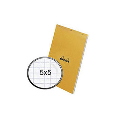 RHODIA Bloc-notes 160 Pages R&eacute;glure 5x5  - Le Bloc-notes De 11 X 17 Cm
