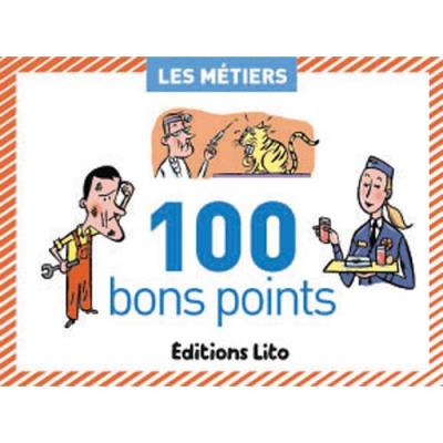LITO Bo&icirc;te de 100 bons points th&egrave;mes les m&eacute;tiers avec texte p&eacute;dagogique format 6,2x8,2cm