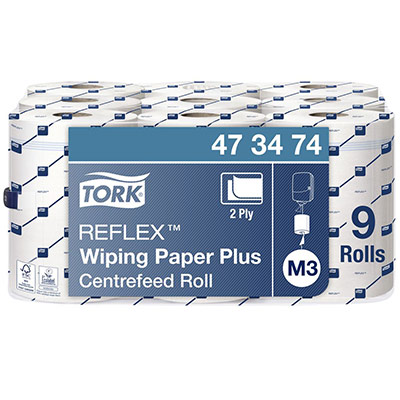 TORK Bobine d'essuie-mains  Mini-Reflex - 200 formats - lot de 9