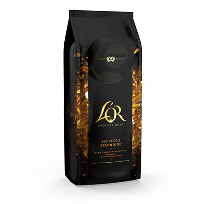 L OR Caf&eacute; en grains Espresso Spendide L'Or - bio et UTZ - paquet de 1 kg