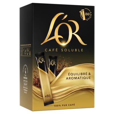 MAISON DU CAFE L'or Sticks de caf&eacute; soluble L'Or Classique - Bo&icirc;te distributrice de 80