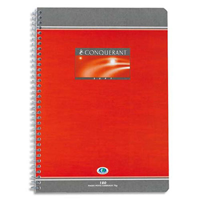 CONQUERANT Cahier 21x29.7 180 Pages  7 Seyes