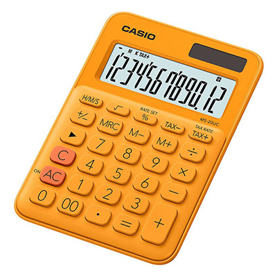 CASIO Calculatrice de bureau  - 12 chiffres - orange