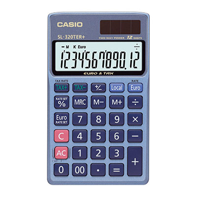 CASIO  Calculatrice de bureau - SL320TER - 12 chiffres