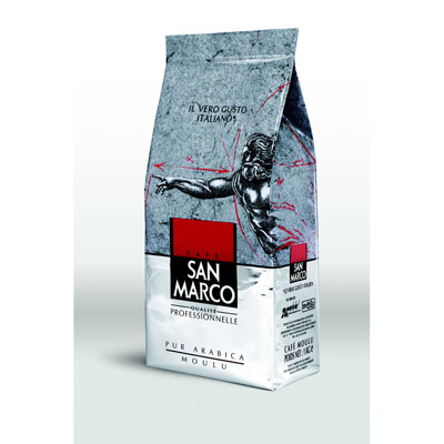 SAN MARCO Caf&eacute; moulu extra fin  100% Arabica - Intensit&eacute; 7 - Paquet 1kg