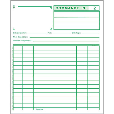EXACOMPTA Carnet de commande dupli - 13104E -  - 21 x 18 cm