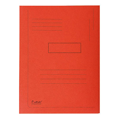 EXACOMPTA  445003e Lot De 50 Chemises 2 Rabats 24 X 32 Cm Pour A4 Rouge