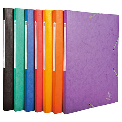 EXACOMPTA Set 25 Chemises 3 Rabats Maxi Capacity Scotten &reg;a4 Assorties