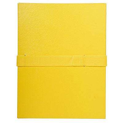 EXACOMPTA Chemise &agrave; sangle velcro avec rabat jaune