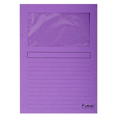 EXACOMPTA   chemise &agrave; fen&ecirc;tre forever, a4, 120 g/m2, violet noir