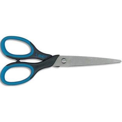BIC  Ciseaux Comfort Standard - 16 cm - Noir et bleu