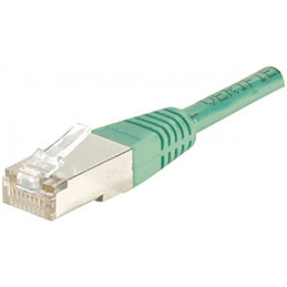 CONNECT Cordon RJ45 cat&eacute;gorie 6 F/UTP vert - 0,15 m