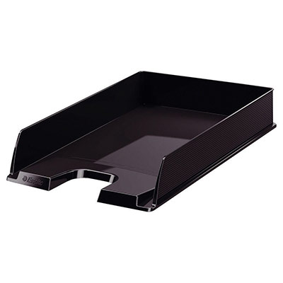 ESSELTE Corbeille &agrave; courrier  Europost - 35 x 6,10 x 25,4 cm - noir