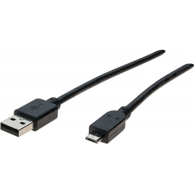 NO NAME Cordon USB 2.0 type A / micro B noir - 2,0 m