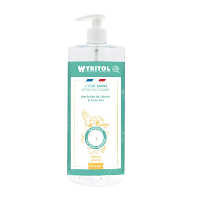 WYRITOL Creme mains hydroalcoolique  - monoi - flacon de 500 ml