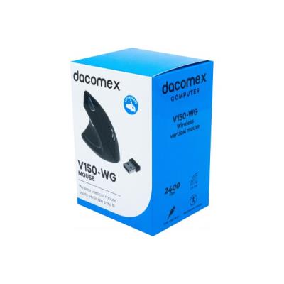 DACOMEX  Souris verticale gaucher V150WG sans fil noire
