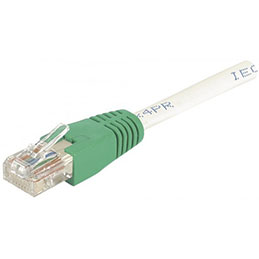 DEXLAN Cordon RJ45 crois&eacute; cat&eacute;gorie 6 S/FTP gris - 0,5 m