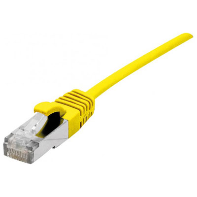 DEXLAN Cordon Patch Blind&eacute; Rj45 Fin Jaune 1m Cat 6a S/ftp Lsoh Sng