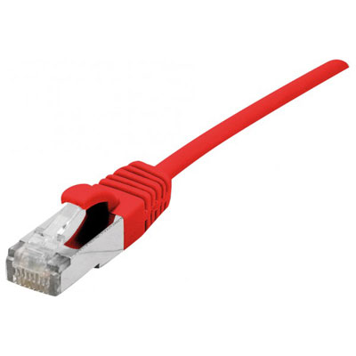 DEXLAN Cordon Patch Blind&eacute; Rj45 Rouge 0.3m Cat 6a S/ftp Lsoh Sng