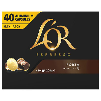  L'or Capsules de caf&eacute; Forza L'Or Espresso - Paquet de 40