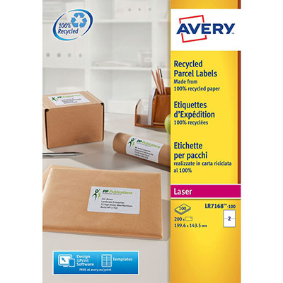 AVERY Lot De 200 &Eacute;tiquettes Laser 1996x 1435 Mm Recyclees
