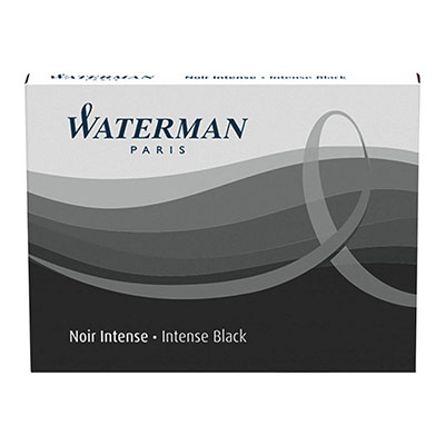 WATERMAN   cartouches d'encre longues, noir intense noir